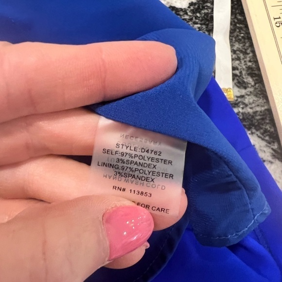 SUGARLIPS cobalt, one shoulder dress with ruffled neckline - Picture 13 of 13